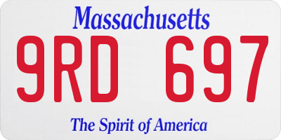 MA license plate 9RD697