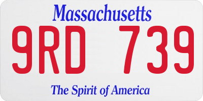 MA license plate 9RD739