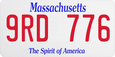 MA license plate 9RD776