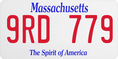 MA license plate 9RD779