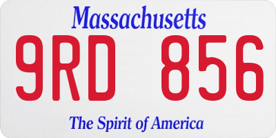 MA license plate 9RD856