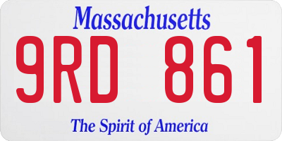 MA license plate 9RD861