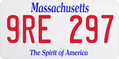 MA license plate 9RE297