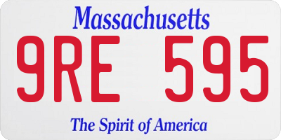 MA license plate 9RE595