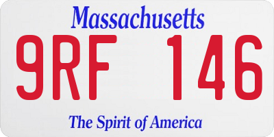 MA license plate 9RF146