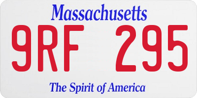 MA license plate 9RF295
