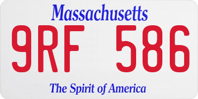 MA license plate 9RF586