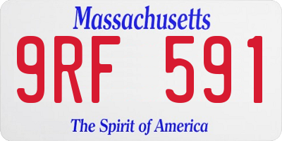 MA license plate 9RF591