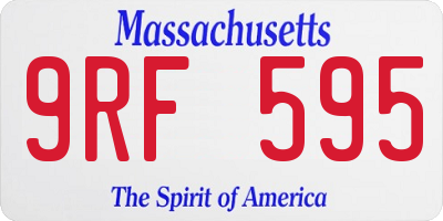 MA license plate 9RF595