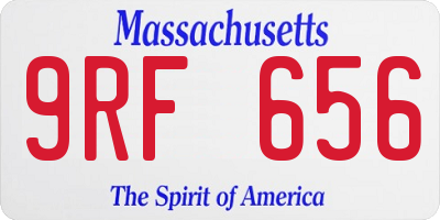 MA license plate 9RF656