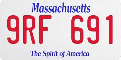 MA license plate 9RF691
