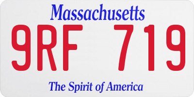 MA license plate 9RF719