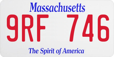 MA license plate 9RF746