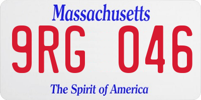 MA license plate 9RG046