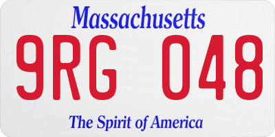 MA license plate 9RG048