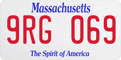 MA license plate 9RG069