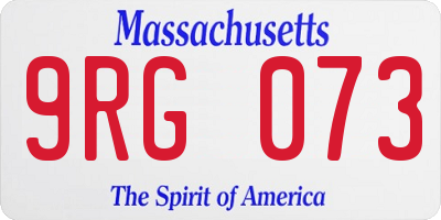 MA license plate 9RG073