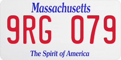 MA license plate 9RG079
