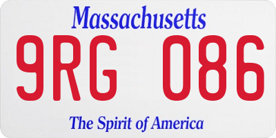 MA license plate 9RG086