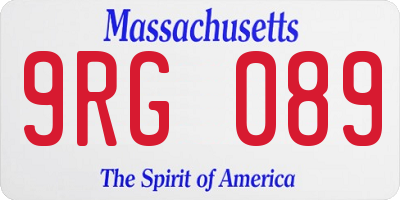 MA license plate 9RG089
