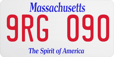 MA license plate 9RG090