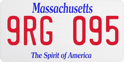 MA license plate 9RG095