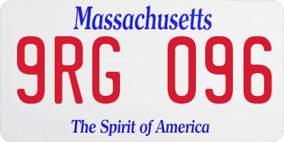 MA license plate 9RG096