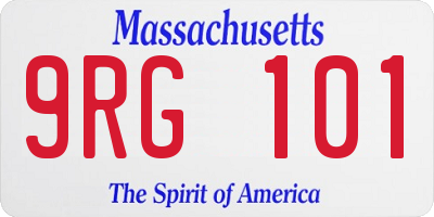 MA license plate 9RG101