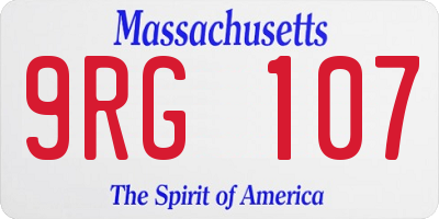 MA license plate 9RG107