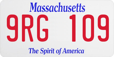 MA license plate 9RG109