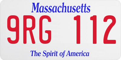 MA license plate 9RG112