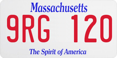 MA license plate 9RG120