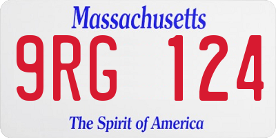 MA license plate 9RG124