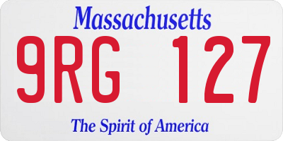 MA license plate 9RG127