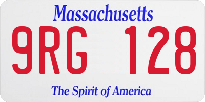 MA license plate 9RG128