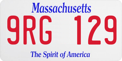 MA license plate 9RG129