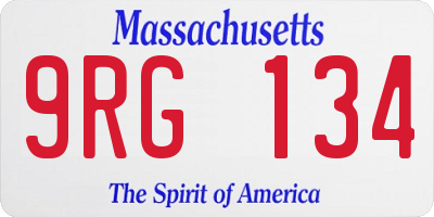 MA license plate 9RG134