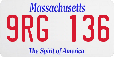MA license plate 9RG136