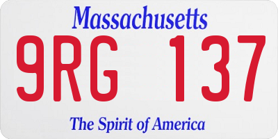 MA license plate 9RG137