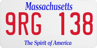 MA license plate 9RG138