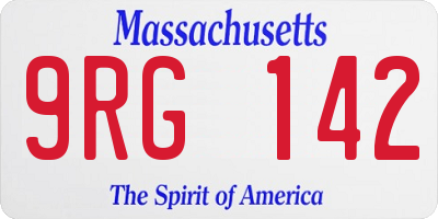 MA license plate 9RG142