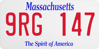 MA license plate 9RG147