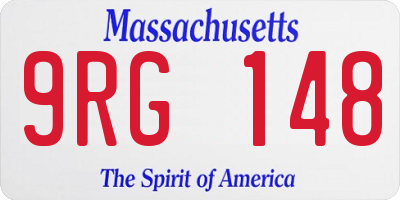MA license plate 9RG148