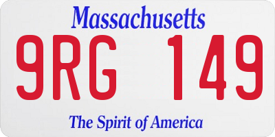 MA license plate 9RG149