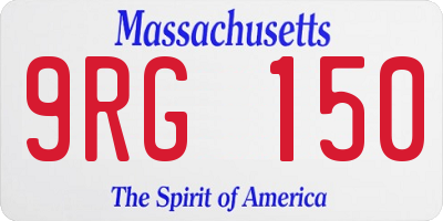 MA license plate 9RG150