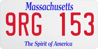 MA license plate 9RG153