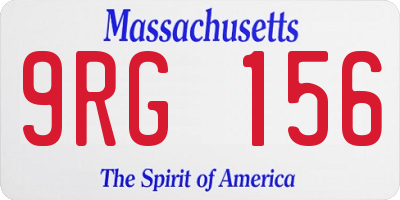 MA license plate 9RG156