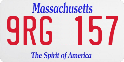 MA license plate 9RG157