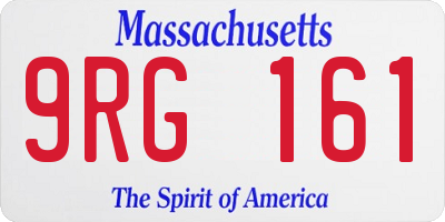 MA license plate 9RG161