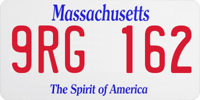 MA license plate 9RG162